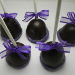 Dark Chocolate Purple Cake Pops