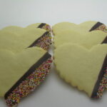 LARGE Half Dipped Heart Cookies