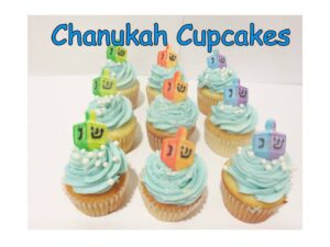 Dreidal Topped Mini Cupcakes