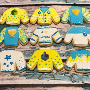 Hanukkah Chanukah Ugly Sweater Cookies - Chanuka Gift
