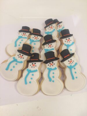 Snowman Cookies - winter wonderland cookies