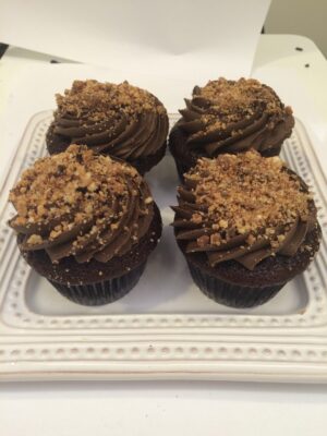 Chocolate Cupcakes with Vienesse Crunch Topping