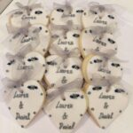 Silver Heart Cookies - Engagment Cookie Favors