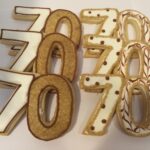 70 Seventy Cookies - seventieth birthday cookies