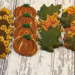 Fall Thanksgiving Themed Cookies - leaves, pumpkins and daisys