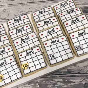 Calendar Engagement Cookies - Save the Date Engagement Cookies