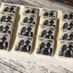 Bride & Groom Picture Cookies - Print your wedding pictures or engagment picture
