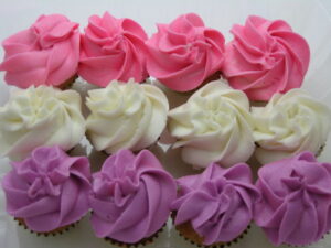 Mini Girl Flower Cupcakes