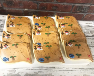 Treasure Map Pirate Cookies - Pirates Cookie Favors