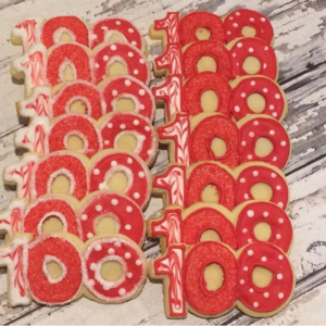 100 Cookies - 100th day of school cookies - Cookie favors