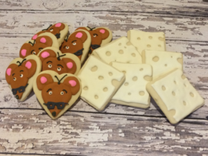 Mouse and Cheese - Dairy Cookies - Cookie Favors