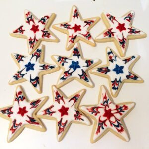 Patriotic Star - July 4th Independence day cookies