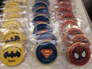 Superheros - Batman, spiderman and superman Party Favor Cookies