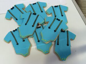 Onesie Baby Boy Suspender Cookies - 1 Dozen
