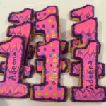 Large number 1 Cookies one first birthday