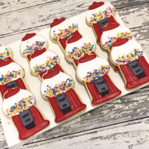 Gumball Machine Cookies Cookie Favors - 1 Dozen -