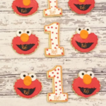 Number one sesame street cookies with elmo