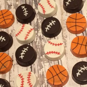 Sports themed Oreos - Basketball, baseball, football