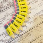 back to school pencil cookies
