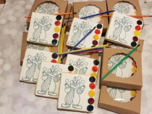 Purim Clown Birthday PYO Paint Cookies - 12 Cookies in a gift box