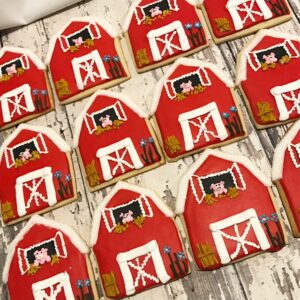 Barn Cookies - Farm Party Favor cookies