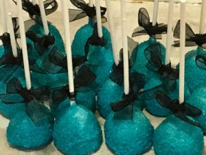 Teal Cake Pops