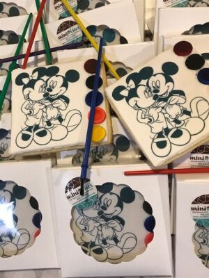 Mickey And Minnie Mouse PYO Paint Cookies -12 Cookies in a gift box