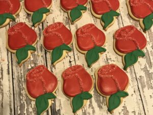 Red Rose Mothers Day Cookies - Mother's Day
