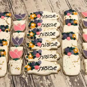 Shavuos / shavuot assortment Cookies - Mason Jar, Plaque, Tulip