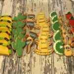 Fiesta - Mexican Themed Party - Taco, Guitar, Lime, Jalapeno, Sombrero, Cactus cookies - Fiesta favors