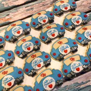 Just Married Wedding Car Cookies