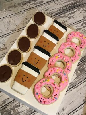 Coffee Addict Birthday Gift Coffee Cookies - Coffee favors - Kosher - 1 Dozen