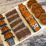 Basketball Hoop, Basketballs, Basketball field and jersey cookies - cookie favors