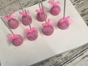 Pink Glitter Cake Pops