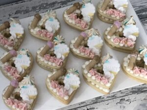Mini heart cookie cake - Cream Tarte Cookie Cake -