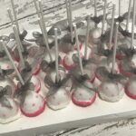 Pink White And Silver Cake pops