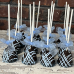 Drizzled Cake pops baby boy blue