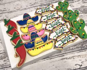 Fiesta - Mexican Themed Cookies - Jalepeno, sombrero, cactus and fiesta arrow cookies