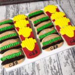 French Fries and Hamburgers - Burger and Fries  Cookies - - Cookie Favors - BBQ  - Great Father's Day gift - Fathers day