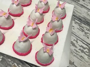 Butterfly Topped Dome Petite Fours - 1 Dozen
