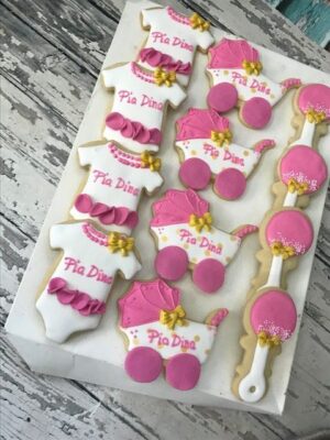 Assorted Baby cookies - onesies, rattles and carriages