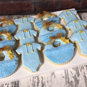 Baby Bib and Onesie Cookie Set - Can be done in any color - Baby Shower