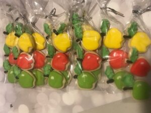 Apple Place Setting Cookies - 12 sets of 3 cookies in each bag (36 cookies total in 12 bags)