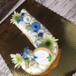 Name Letter Cookie Cake - 1 Letter or Number Cream Tart