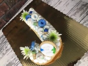 Name Letter Cookie Cake - 1 Letter or Number Cream Tart