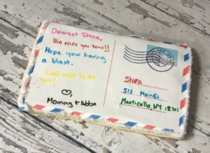 free shipping!! LARGE Personalized Camp Cookie Card