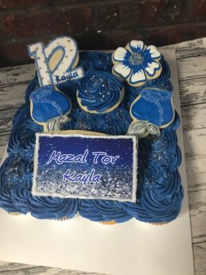 Pull Apart Bat Mitzvah Cupcake Cake - Bas Mitzvah - 20 cupcakes