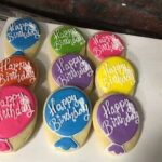 Balloon Birthday Cookies - Birthday Cookie Favors / 1 Dozen