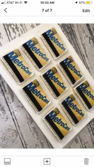 Metro Card Metrocard  - NY Tourist - Cookie Favors / 1 Dozen
