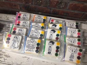 1 Dozen Teen Titan Party Paint Cookie Favors